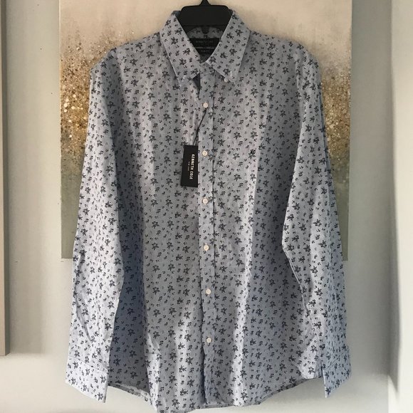 Kenneth Cole Floral Button-Up Shirt (NWT) - Picture 6 of 14